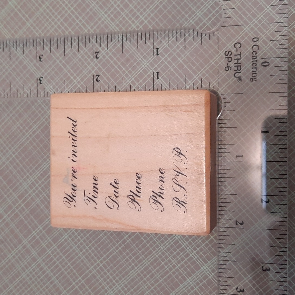 RSVP invitation vintage Rubber Stamp
